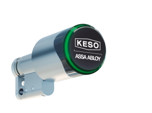 Bei der kabellosen Ausführung en der KESO Integra Beschlag und der KESO Integra Digitalzylinder das Schließsystem an der Tür (Bild: ASSA ABLOY Sicherheitstechnik GmbH)