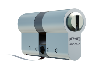 Der neue KESO Integra Zylinder für Innen- und Außentüren kann durch das kontaktbasierte System auch in Türen hoher Sicherheitsklassen (RC3 / RC4) eingesetzt werden (Bild: ASSA ABLOY Sicherheitstechnik GmbH)