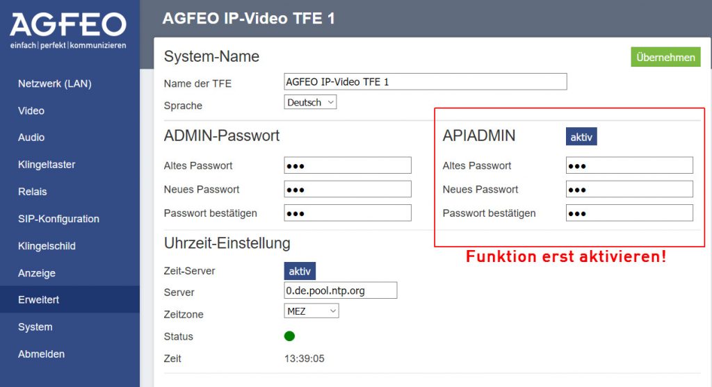Um die jeweilige Display-Funktion zu aktivieren bzw. einzustellen, muss die Agfeo IP-Video TFE-Befehle von der Schaltlogik einer Smart-Home-Zentrale empfangen. (Bild: Agfeo GmbH & Co. KG)
