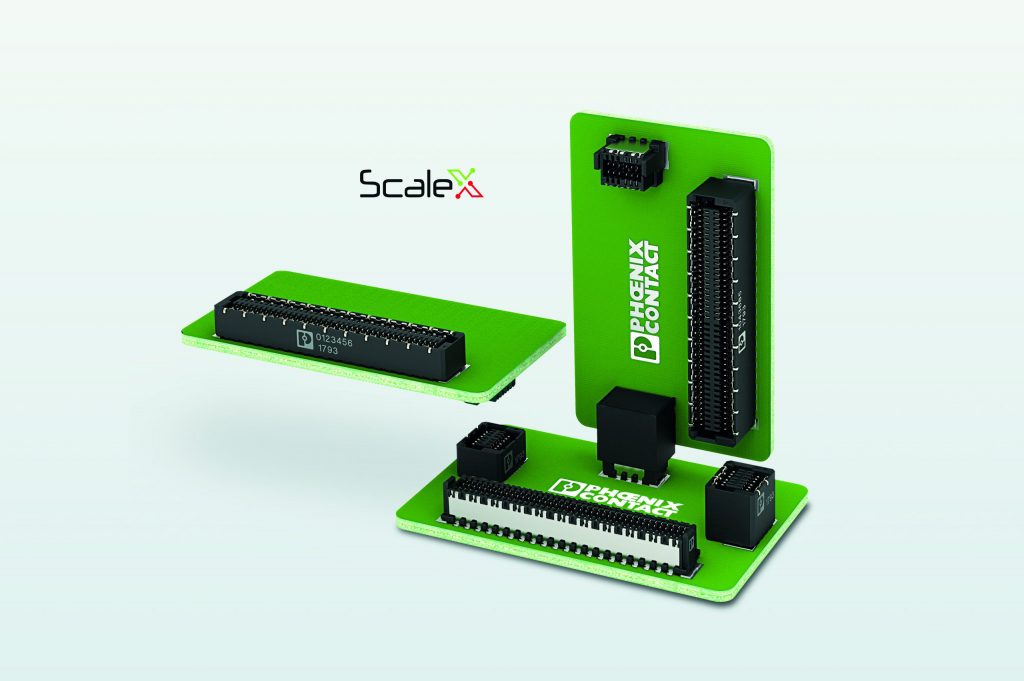 Board-to-Board-Steckverbinder erlauben die flexible Anordnung von Leiterplatten. (Bild: Phoenix Contact Deutschland GmbH)