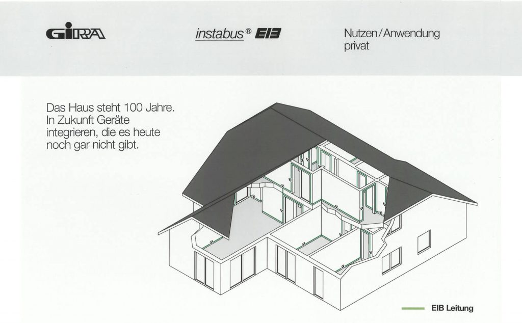 In einer BroschÃ¼re gibt Gira 1995 einen Vorgeschmack auf das zukunftssichere Smart Home mit KNX. (Bild: Gira Giersiepen GmbH & Co. KG)